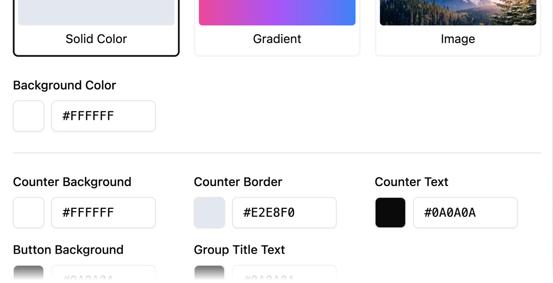 Create fully custom themes